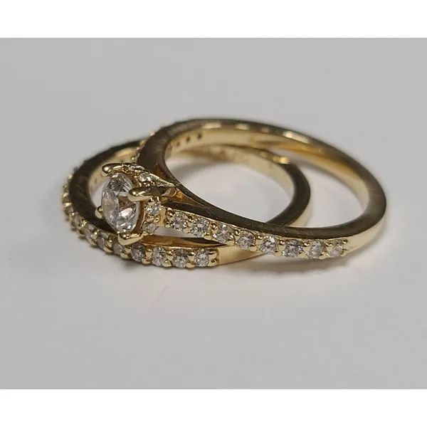 14kt Yellow Gold 1.08tw Diamond Bridal Set Image 2 J. Howard Jewelers Bedford, IN