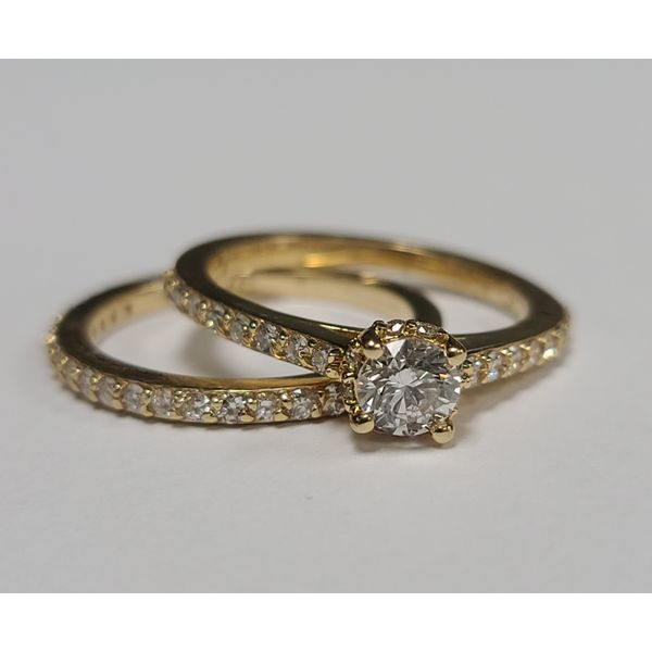 14kt Yellow Gold 1.08tw Diamond Bridal Set J. Howard Jewelers Bedford, IN