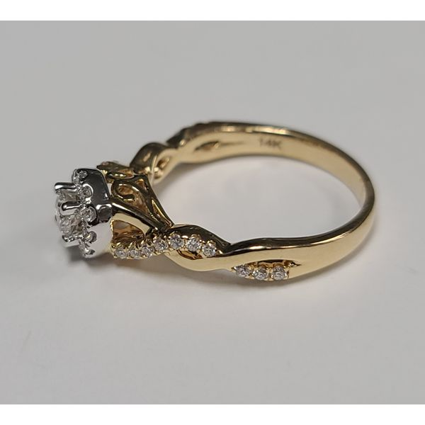 14kt Yellow Gold 1/2tw Diamond Engagement Ring Image 2 J. Howard Jewelers Bedford, IN