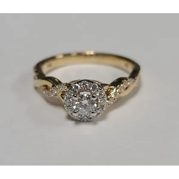 14kt Yellow Gold 1/2tw Diamond Engagement Ring J. Howard Jewelers Bedford, IN