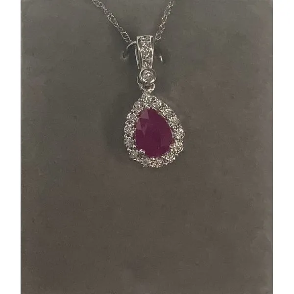 Ruby & Diamond Pendant J. Howard Jewelers Bedford, IN