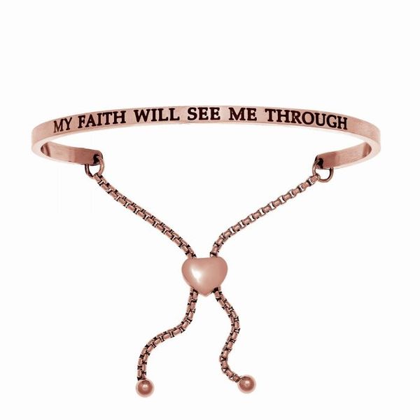 "My Faith Will See Me Through" Rose Tone Intuitions Bracelet J. Howard Jewelers Bedford, IN