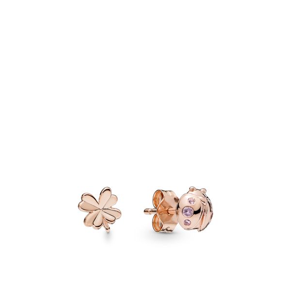 PANDORA Ladybird and Clover stud earrings  J. Howard Jewelers Bedford, IN
