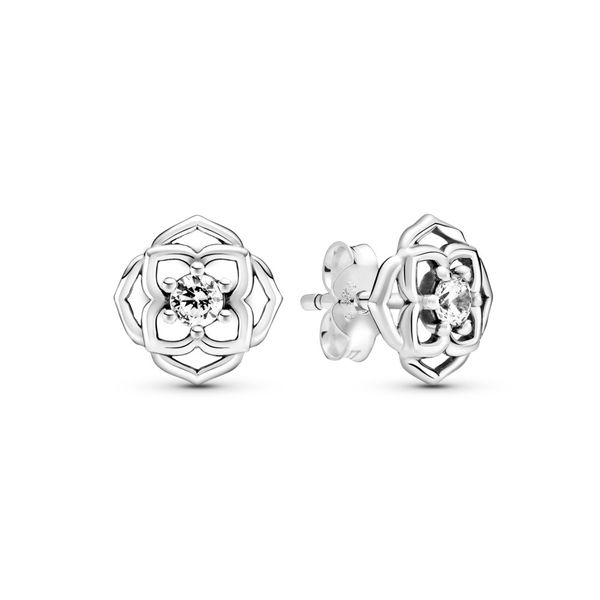 Pandora Rose Petals Stud Earrings J. Howard Jewelers Bedford, IN