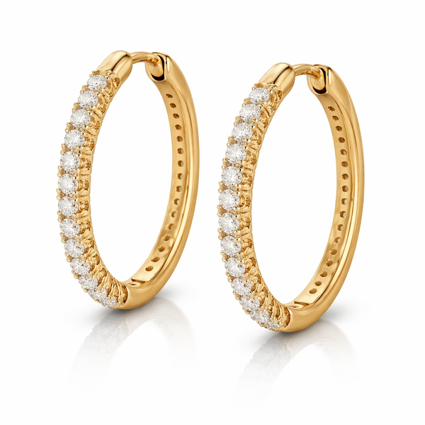 Lab Diamond Hoops J. Howard Jewelers Bedford, IN