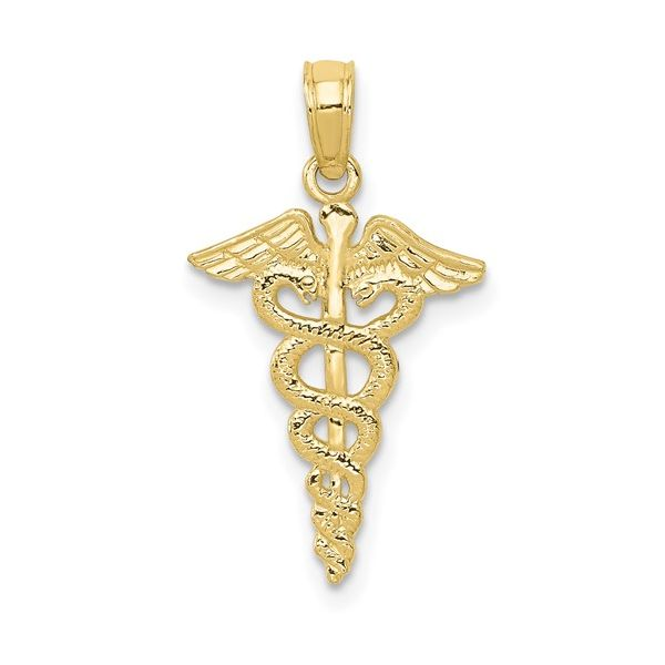 10kt Yellow Gold Caduceus Charm J. Howard Jewelers Bedford, IN