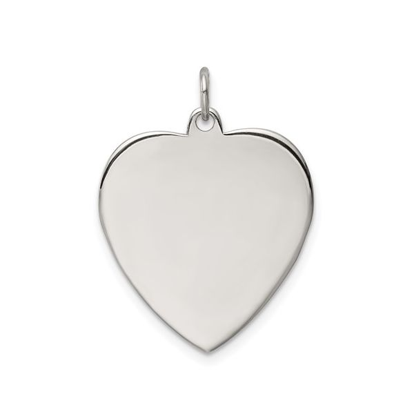 Sterling Silver Engravable Heart Disc J. Howard Jewelers Bedford, IN