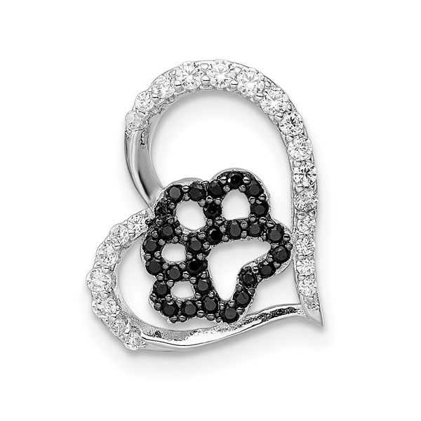 Sterling Silver CZ Paw Charm J. Howard Jewelers Bedford, IN