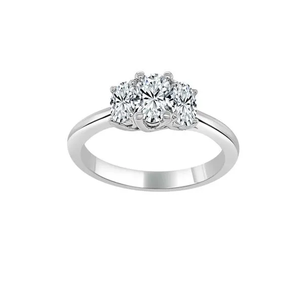 Oval 3-Stone Engagement Ring Jim Kryshak Jewelers Wausau, WI