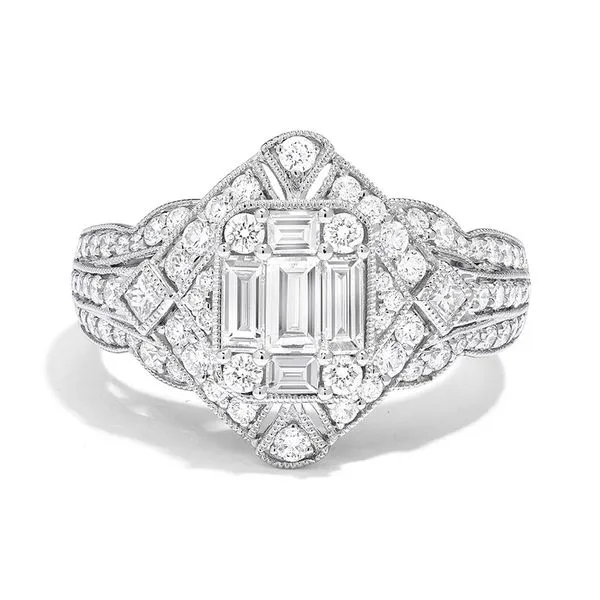 Cluster Milgrain Engagement Ring Jim Kryshak Jewelers Wausau, WI