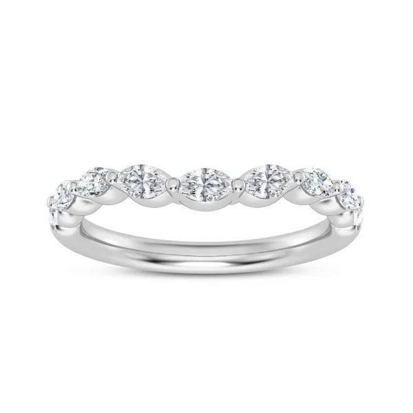 Moze 14K White Gold Shared Prong Diamond Wedding Band Jim Kryshak Jewelers Wausau, WI