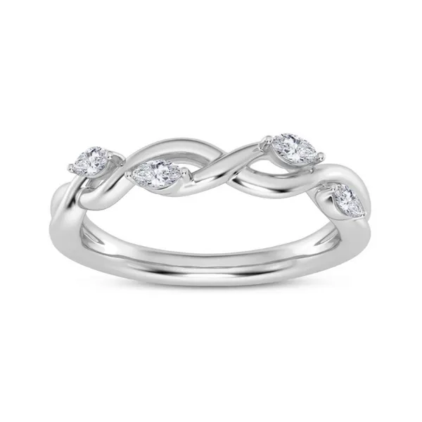 Moze 14K White Gold Twist Diamond Wedding Band Jim Kryshak Jewelers Wausau, WI