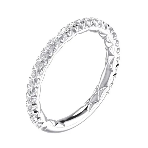 Platinum Pave Diamond Wedding Band Jim Kryshak Jewelers Wausau, WI