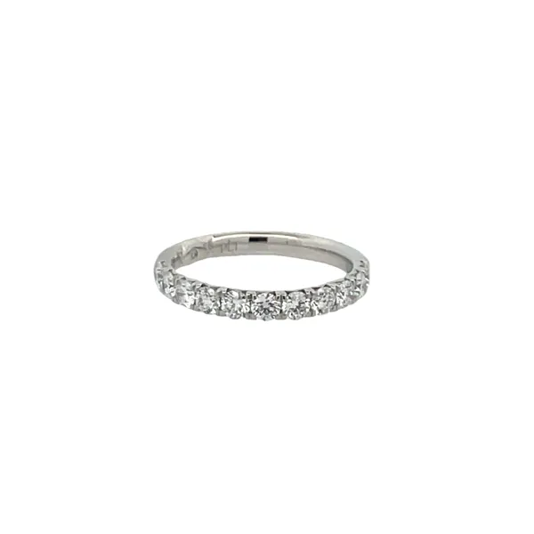 Platinum French Pave Diamond Wedding Band Jim Kryshak Jewelers Wausau, WI