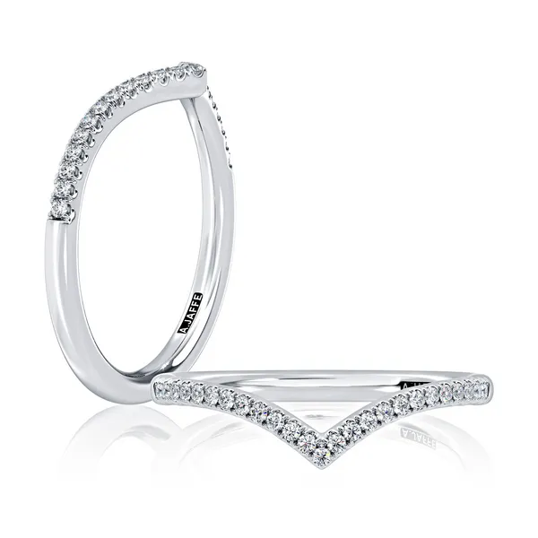 18K White Gold Pave Diamond Wedding Band Jim Kryshak Jewelers Wausau, WI