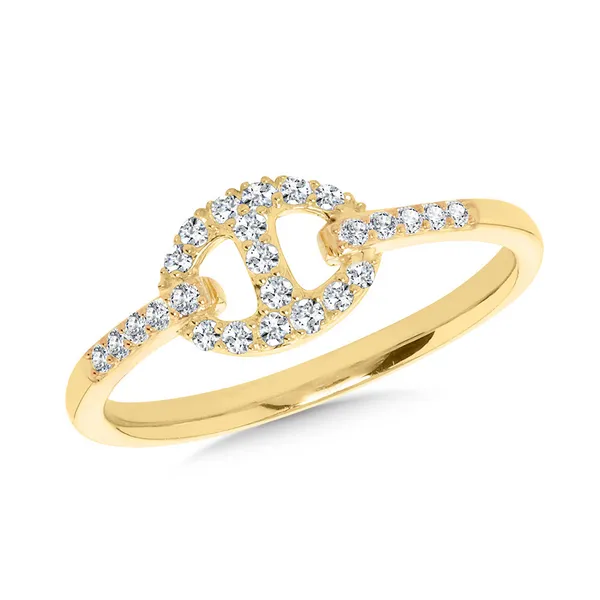 Women's 14K Yellow Gold Mariner Link Diamond Fashion Ring Jim Kryshak Jewelers Wausau, WI