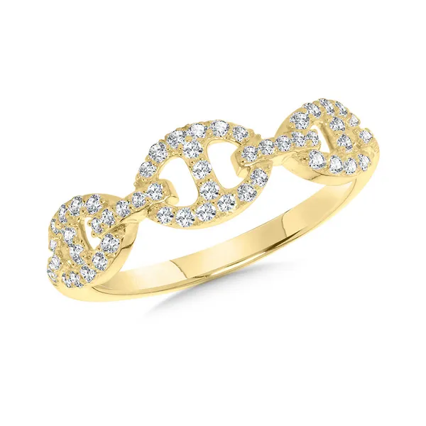 Women's 14K Yellow Gold Mariner Link Diamond Fashion Ring Jim Kryshak Jewelers Wausau, WI