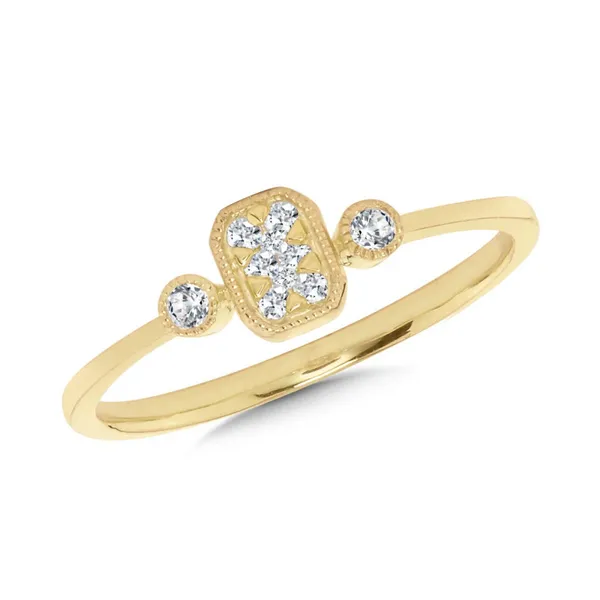 Women's 10K Yellow Gold Milgrain Cluster Diamond Fashion Ring Jim Kryshak Jewelers Wausau, WI