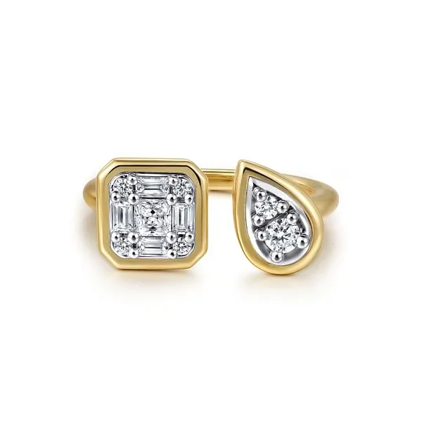 Gabriel & Co. 14K Yellow & White Gold Diamond Fashion Ring Jim Kryshak Jewelers Wausau, WI