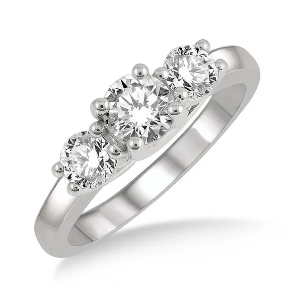 Round 3-Stone Engagement Ring Jim Kryshak Jewelers Wausau, WI