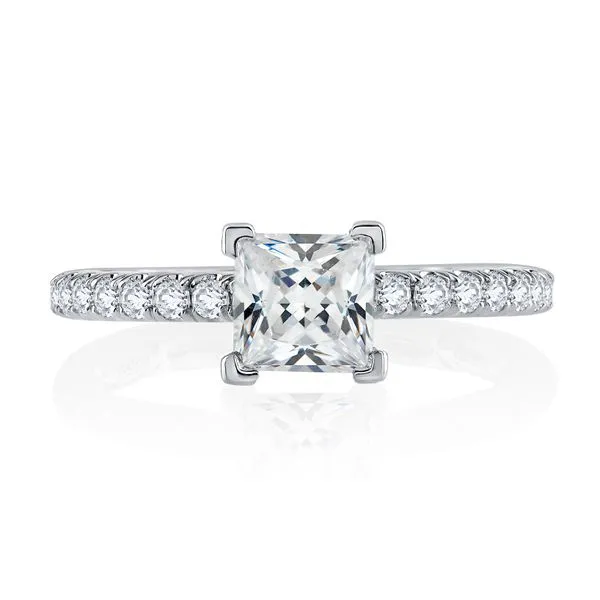 Round Hidden Halo Engagement Ring Setting Image 2 Jim Kryshak Jewelers Wausau, WI