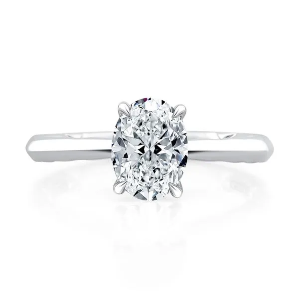 Oval Hidden Halo Engagement Ring Setting Image 2 Jim Kryshak Jewelers Wausau, WI