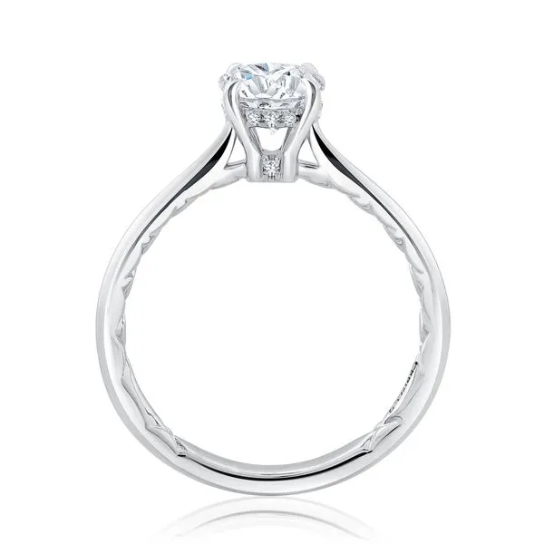 Oval Hidden Halo Engagement Ring Setting Image 3 Jim Kryshak Jewelers Wausau, WI