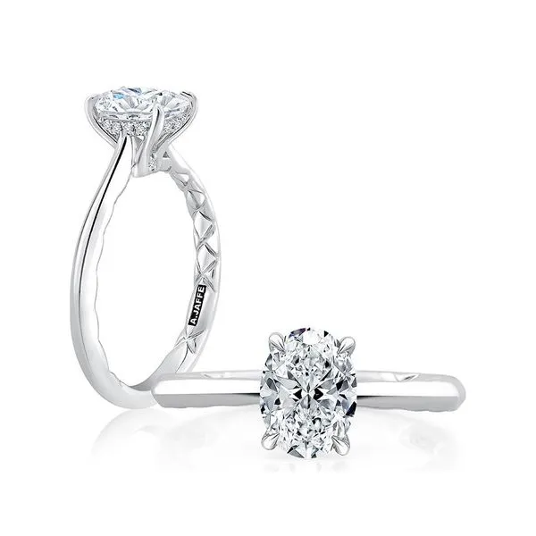 Oval Hidden Halo Engagement Ring Setting Jim Kryshak Jewelers Wausau, WI