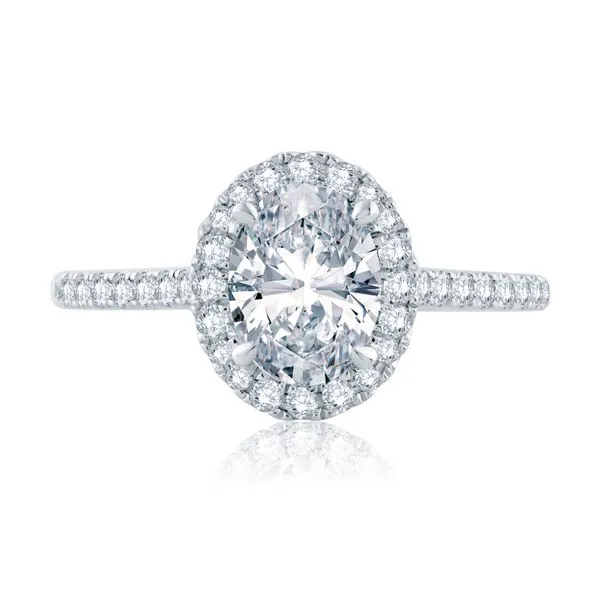 Oval Halo Engagement Ring Setting Image 2 Jim Kryshak Jewelers Wausau, WI