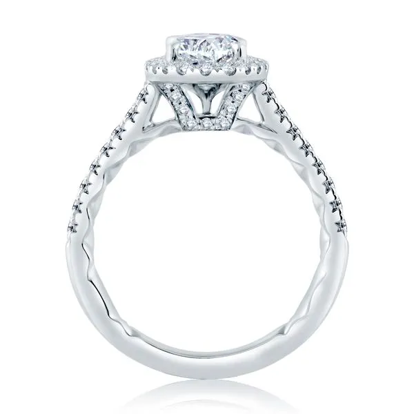 Oval Halo Engagement Ring Setting Image 3 Jim Kryshak Jewelers Wausau, WI