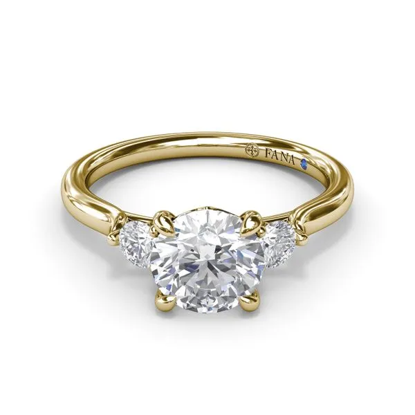 Round 3 Stone Engagement Ring Setting Image 2 Jim Kryshak Jewelers Wausau, WI