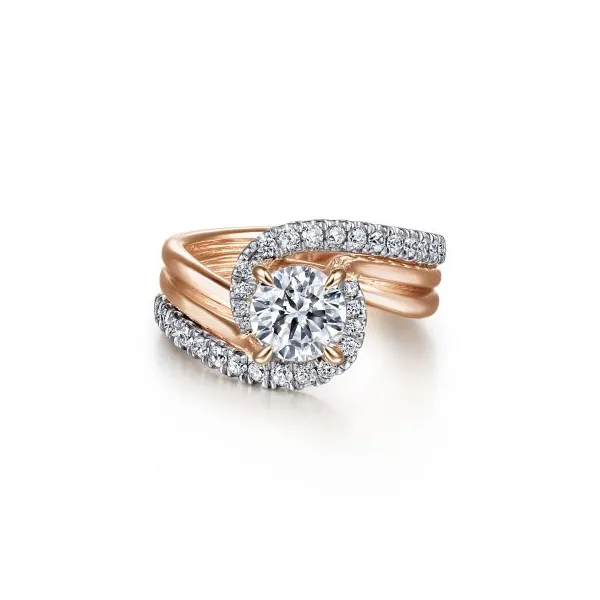 Round Bypass Engagement Ring Setting Jim Kryshak Jewelers Wausau, WI