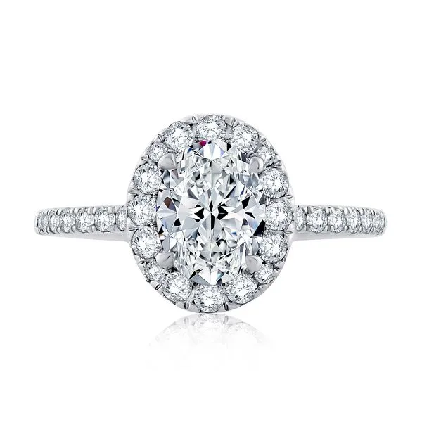 Oval Halo Engagement Ring Setting Image 2 Jim Kryshak Jewelers Wausau, WI