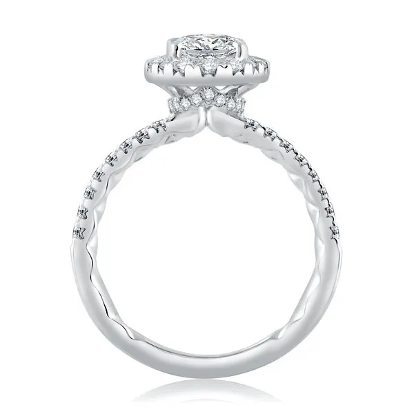 Oval Halo Engagement Ring Setting Image 3 Jim Kryshak Jewelers Wausau, WI