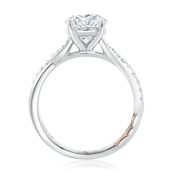 Round Twist Engagement Ring Setting Image 3 Jim Kryshak Jewelers Wausau, WI
