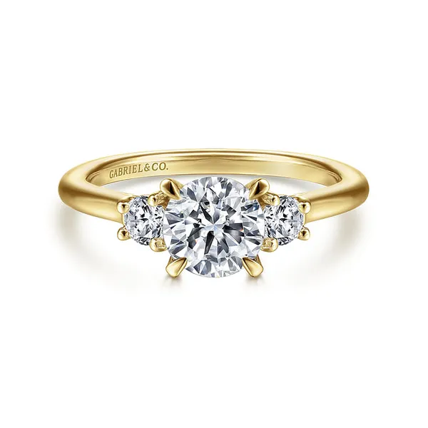 Round 3-Stone Engagement Ring Setting Jim Kryshak Jewelers Wausau, WI