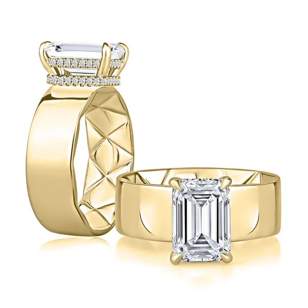 Jaffe Emerald Engagement Ring Setting 001-140-05815 Jim