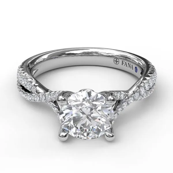 Round Twist Engagement Ring Setting Image 2 Jim Kryshak Jewelers Wausau, WI
