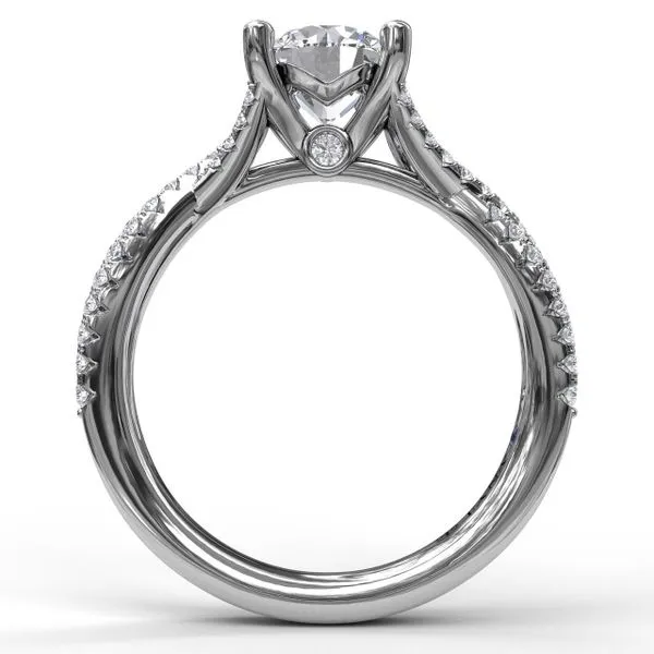 Round Twist Engagement Ring Setting Image 3 Jim Kryshak Jewelers Wausau, WI