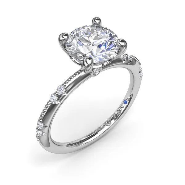 Round Milgrain Engagement Ring Setting Jim Kryshak Jewelers Wausau, WI