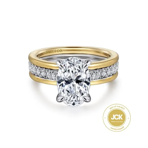 Gabriel Oval Engagement Ring Setting 001-140-05922 Jim
