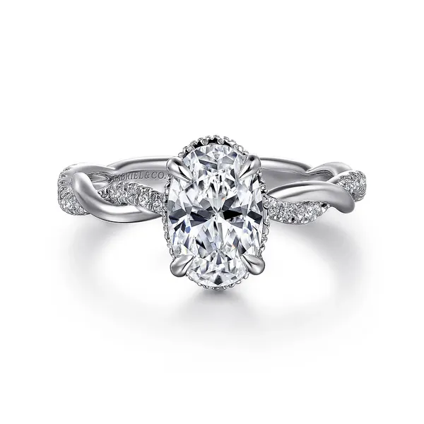 Oval Twist Engagement Ring Setting Jim Kryshak Jewelers Wausau, WI