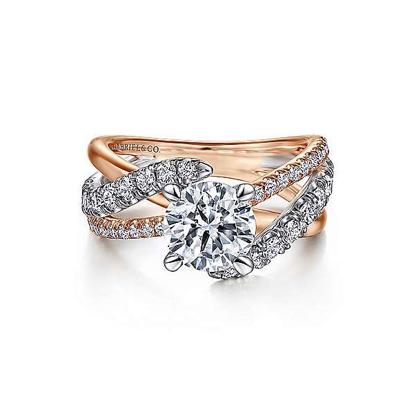 Round Bypass Engagement Ring Setting Jim Kryshak Jewelers Wausau, WI