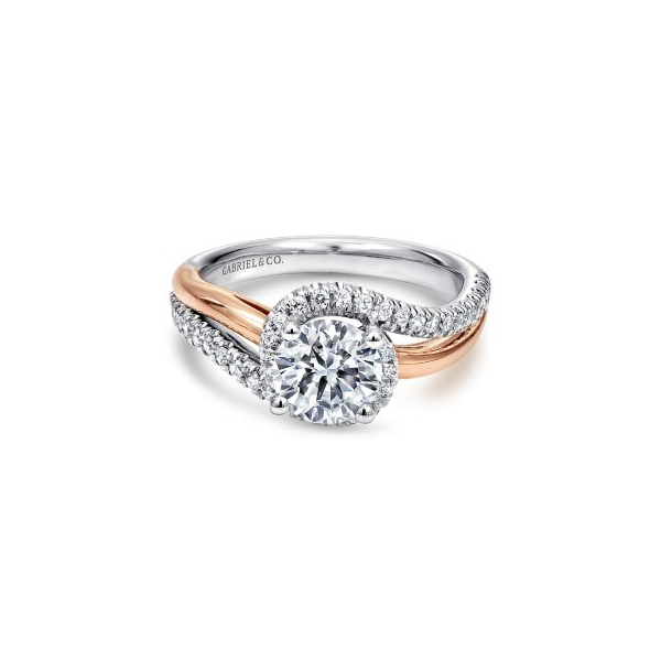 Round Bypass Engagement Ring Setting Jim Kryshak Jewelers Wausau, WI