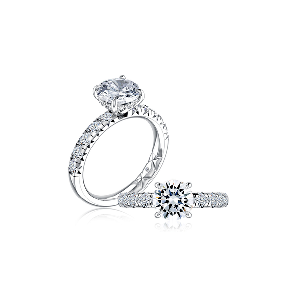 Round Engagement Ring Setting Jim Kryshak Jewelers Wausau, WI