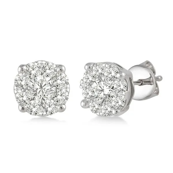 Diamond Stud Cluster Earrings Jim Kryshak Jewelers Wausau, WI