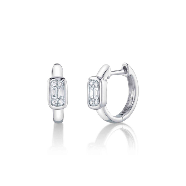 Diamond Huggie Hoop Earrings Jim Kryshak Jewelers Wausau, WI