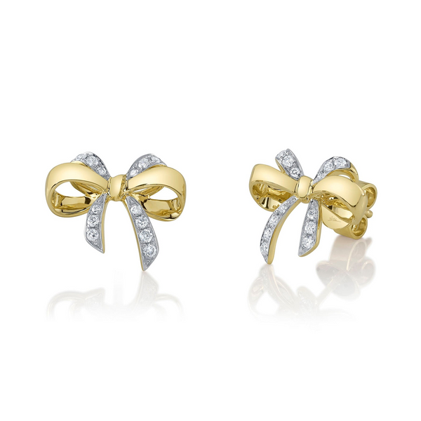 Bow Diamond Earrings Jim Kryshak Jewelers Wausau, WI