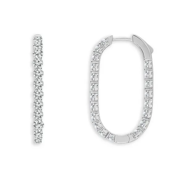 Inside Out Diamond Hoop Earrings Jim Kryshak Jewelers Wausau, WI