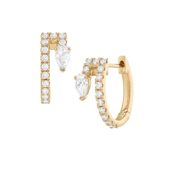 Huggie Diamond Hoop Earrings Jim Kryshak Jewelers Wausau, WI